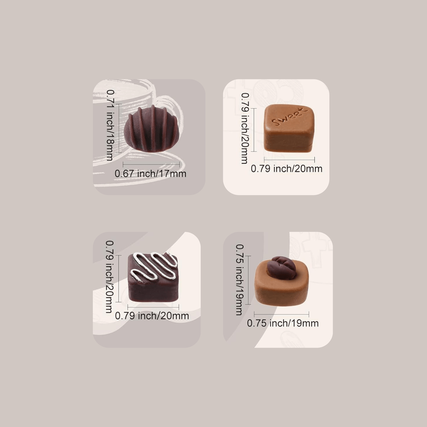 CHOCOLATE CABOCHON - CABOCHON