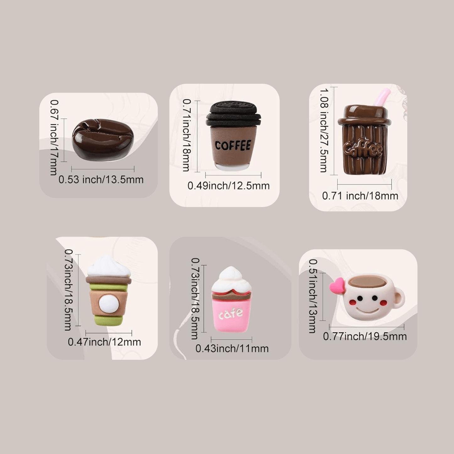 COFFEE CABOCHON - CABOCHON