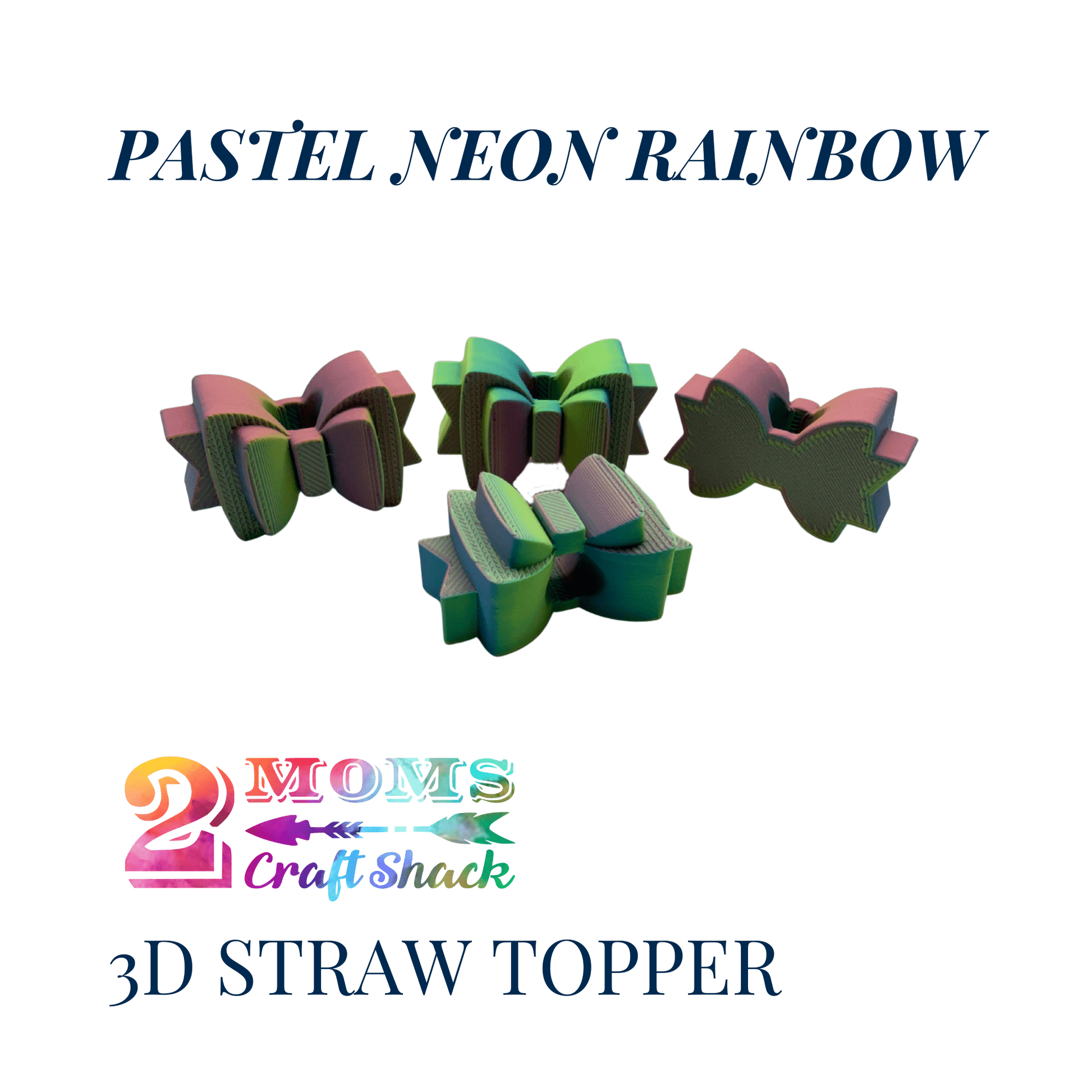 BOW - 3D STRAW TOPPER - NEW