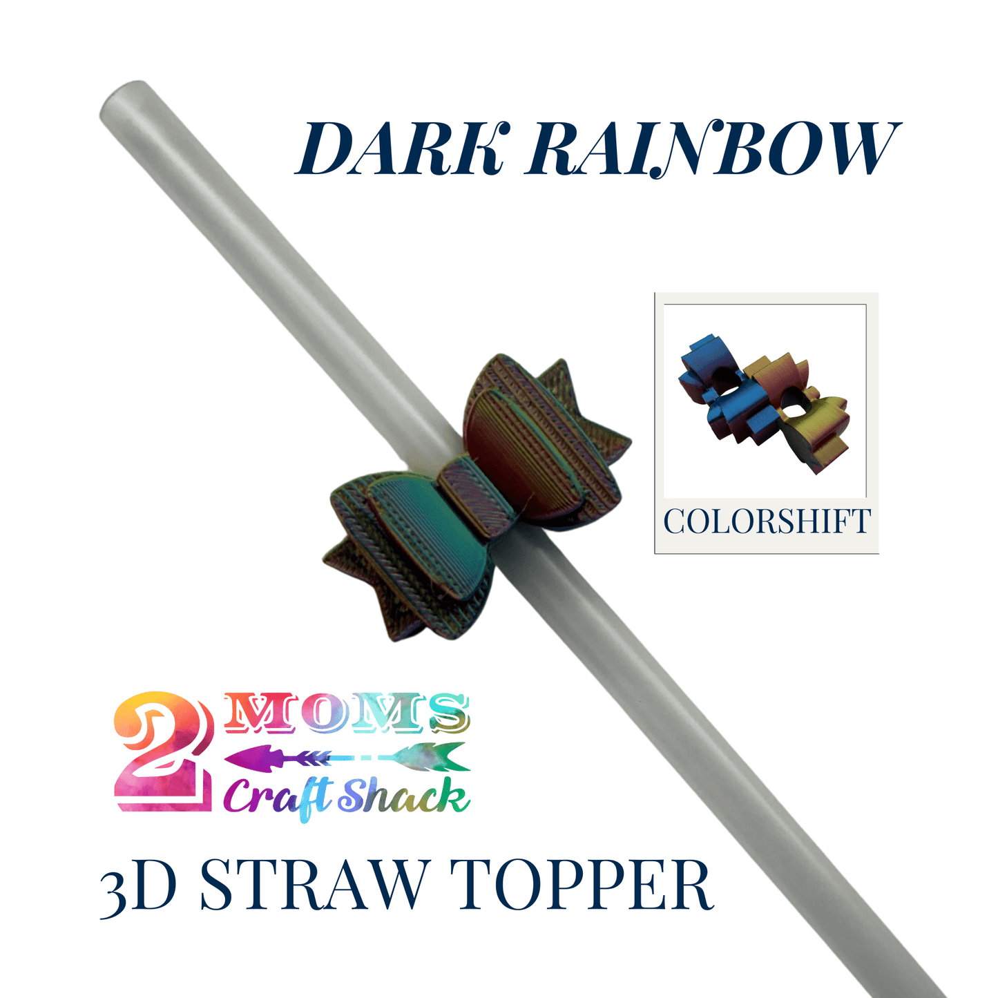 BOW - 3D STRAW TOPPER - NEW
