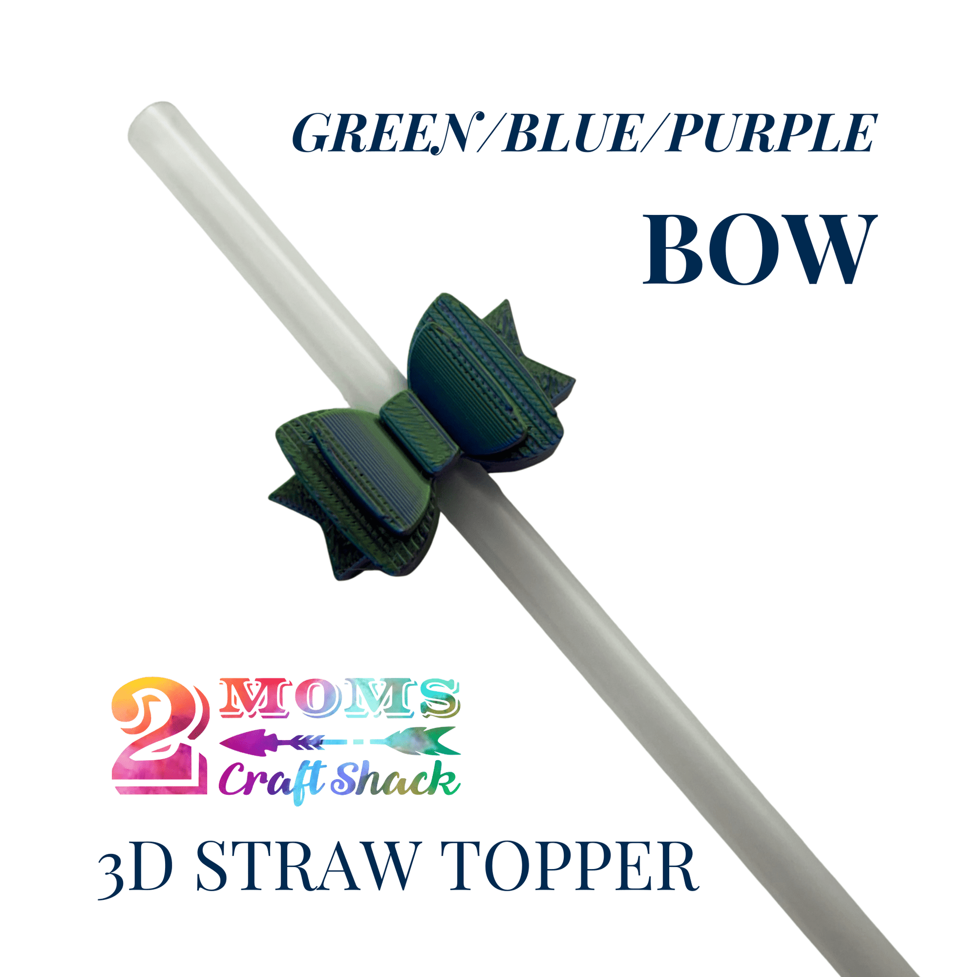 BOW - 3D STRAW TOPPER - NEW