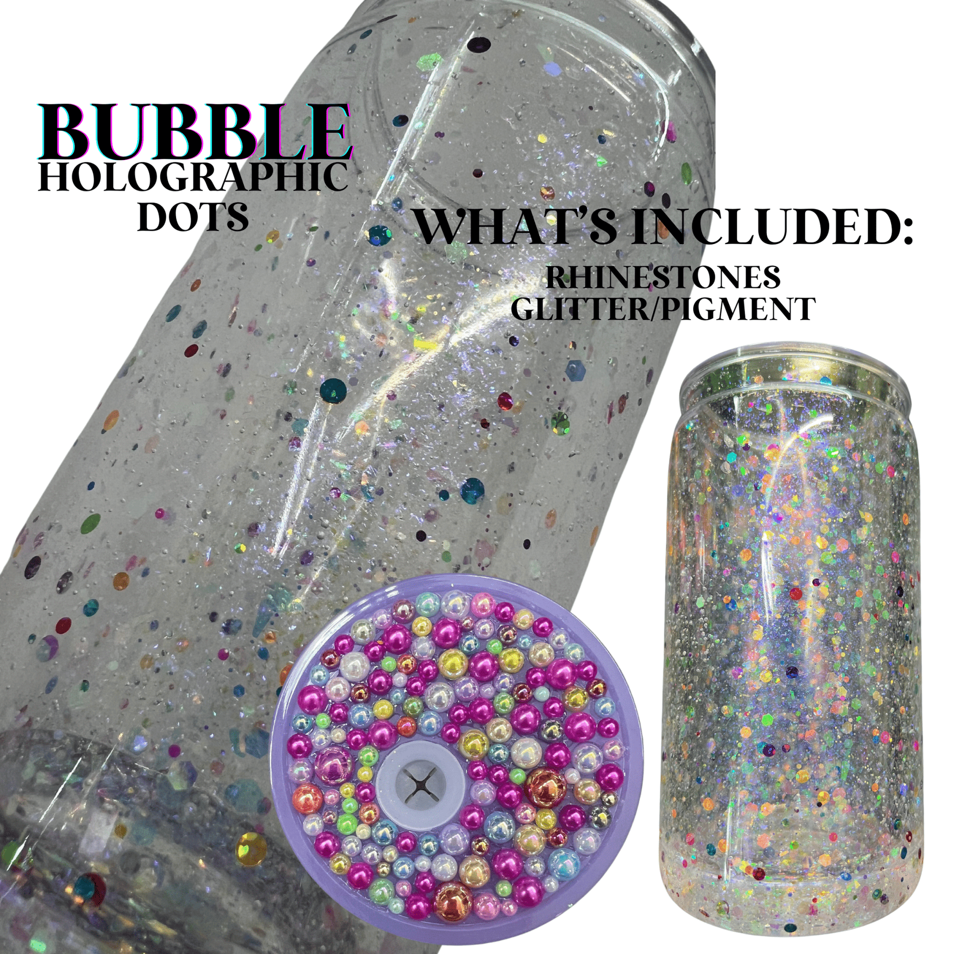 BUBBLE EMBELLISHMENT KITS FOR 16OZ SNOW GLOBE TUMBLER - BUNDLE