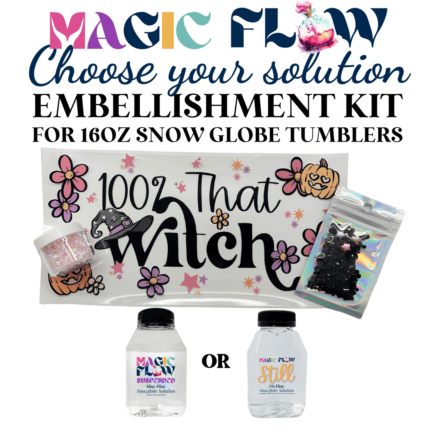 FLOWING GLITTER EMBELLISHMENT KITS - BUNDLE