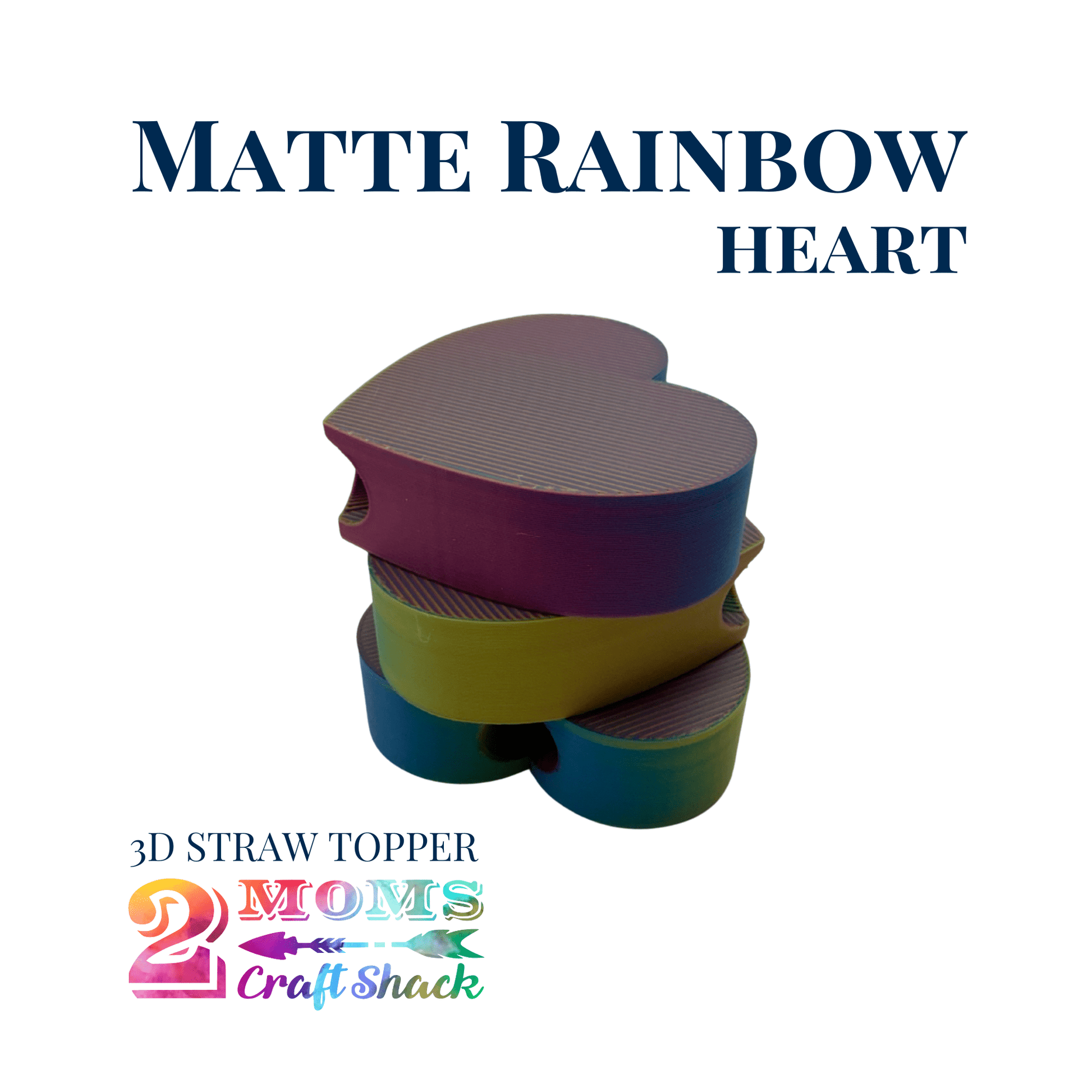 HEART - 3D STRAW TOPPER - NEW