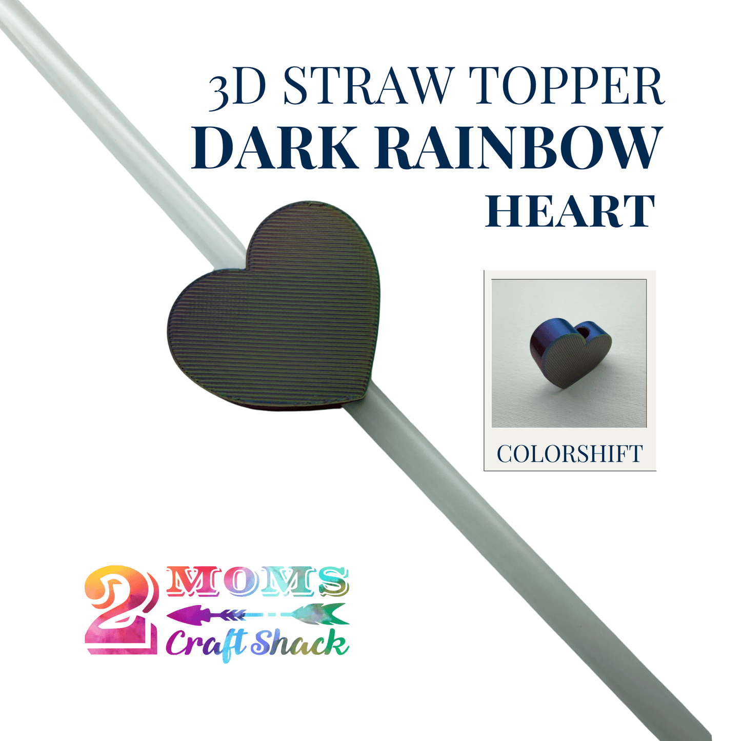 HEART - 3D STRAW TOPPER - NEW