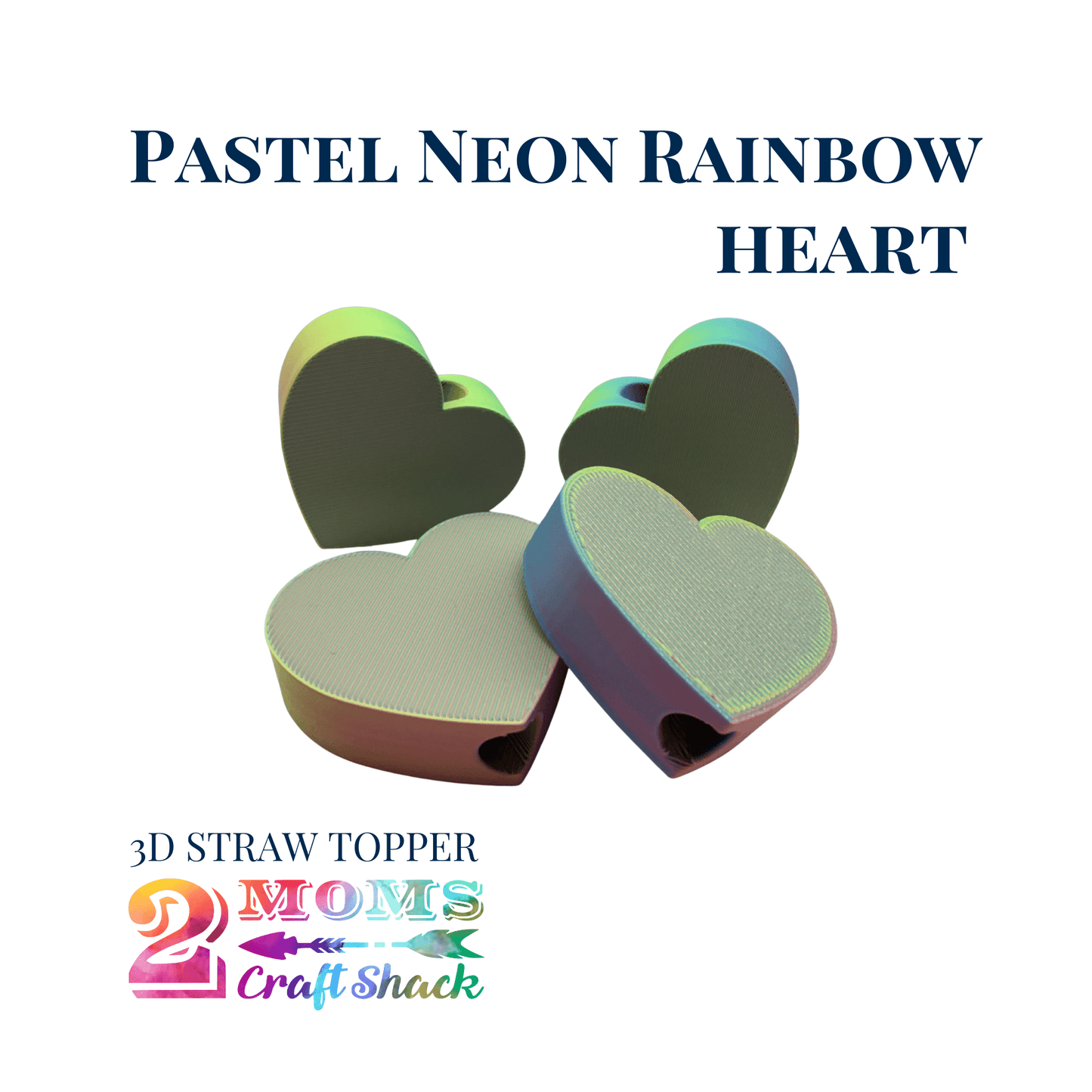 HEART - 3D STRAW TOPPER - NEW