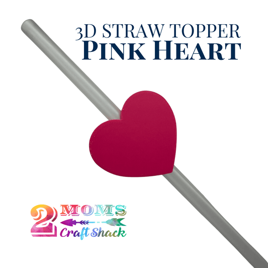 HEART - 3D STRAW TOPPER - NEW