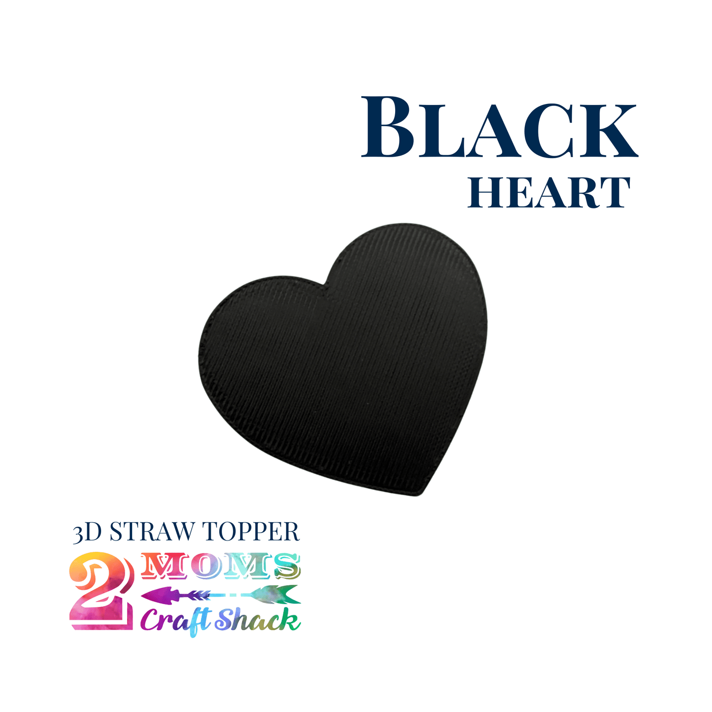 HEART - 3D STRAW TOPPER - NEW