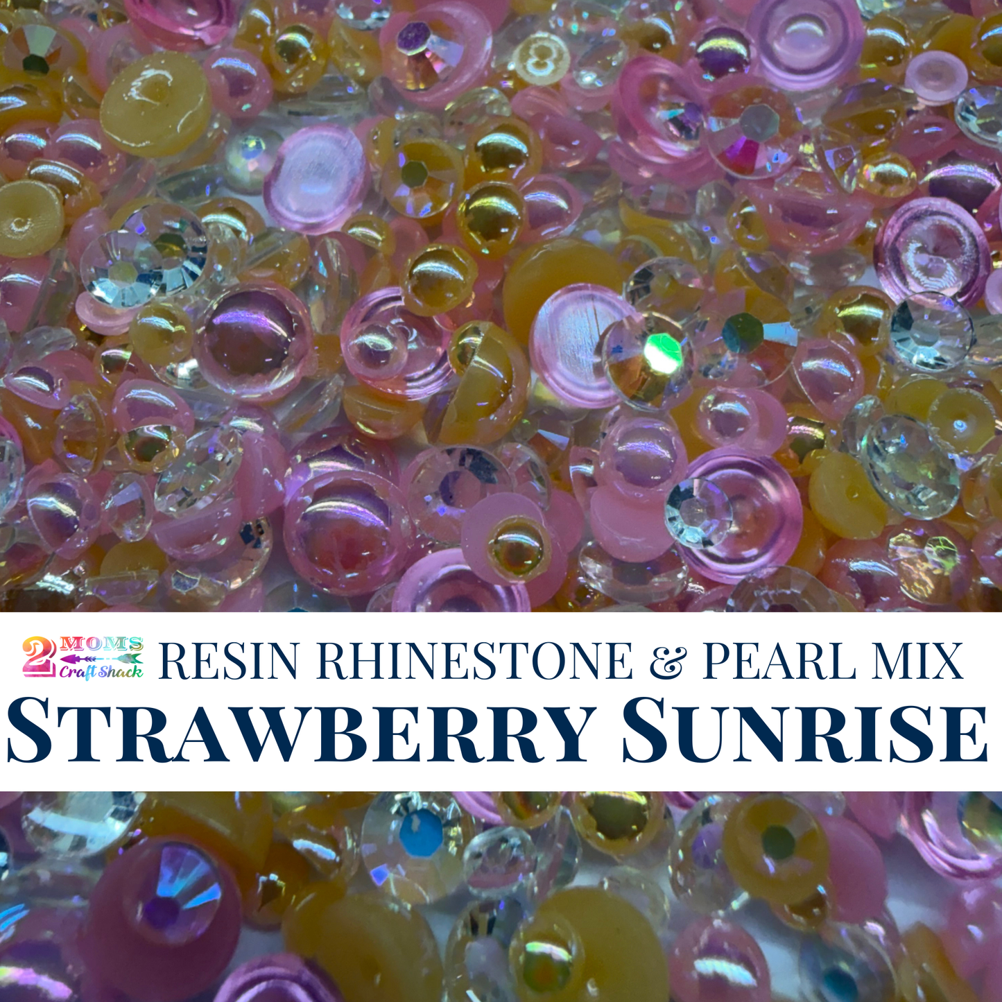 Resin Rhinestone & Pearl Mix - STRAWBERRY SUNRISE - NEW