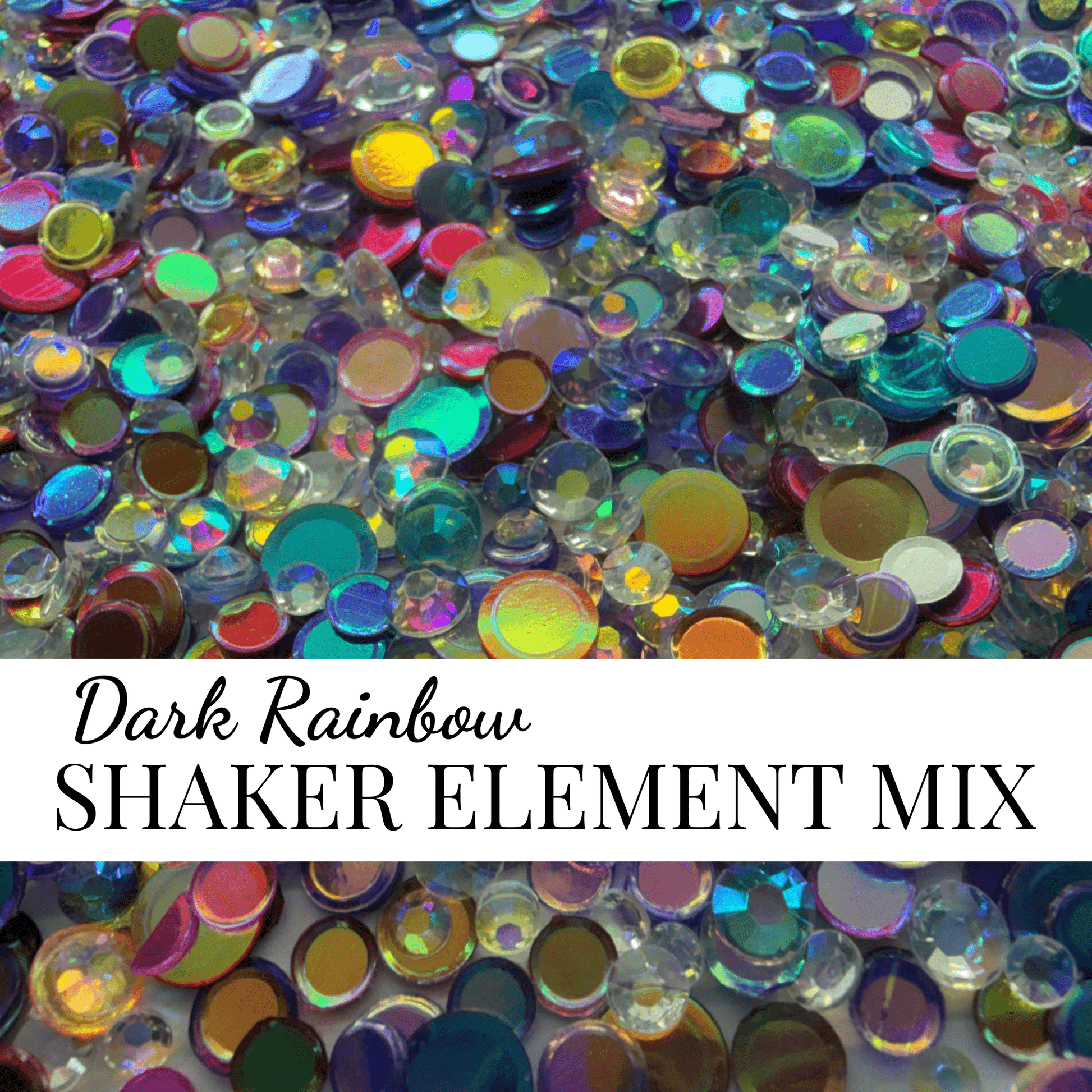 SHAKER FILLER MIX - DARK RAINBOW - EMBELLISHMENT