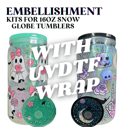 UVDTF EMBELLISHMENT KITS FOR 16OZ SNOW GLOBE TUMBLER - BUNDLE