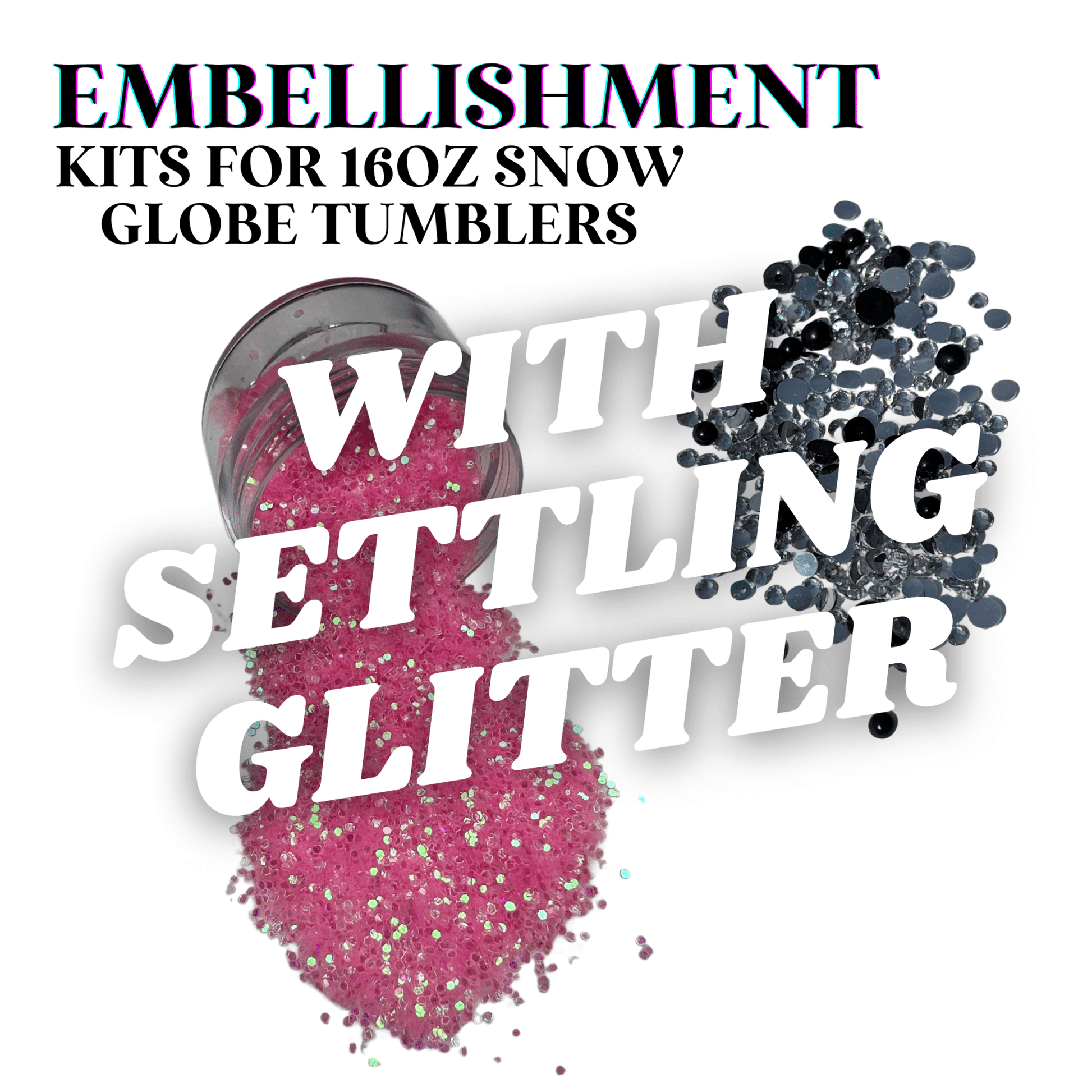 UVDTF EMBELLISHMENT KITS WITH SETTLING GLITTER - BUNDLE